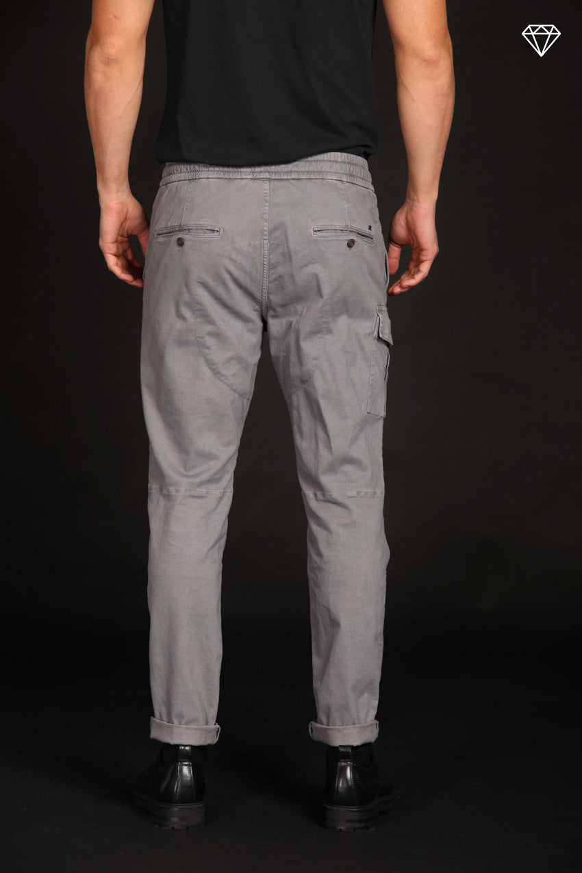 George Sack pantalone cargo uomo in gabardina stretch limited edition carrot fit ①