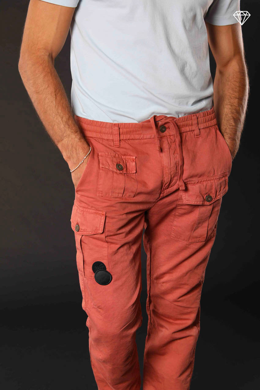 George Elax pantalon cargo homme brocken en coton et chanvre ltd coupe Carrot