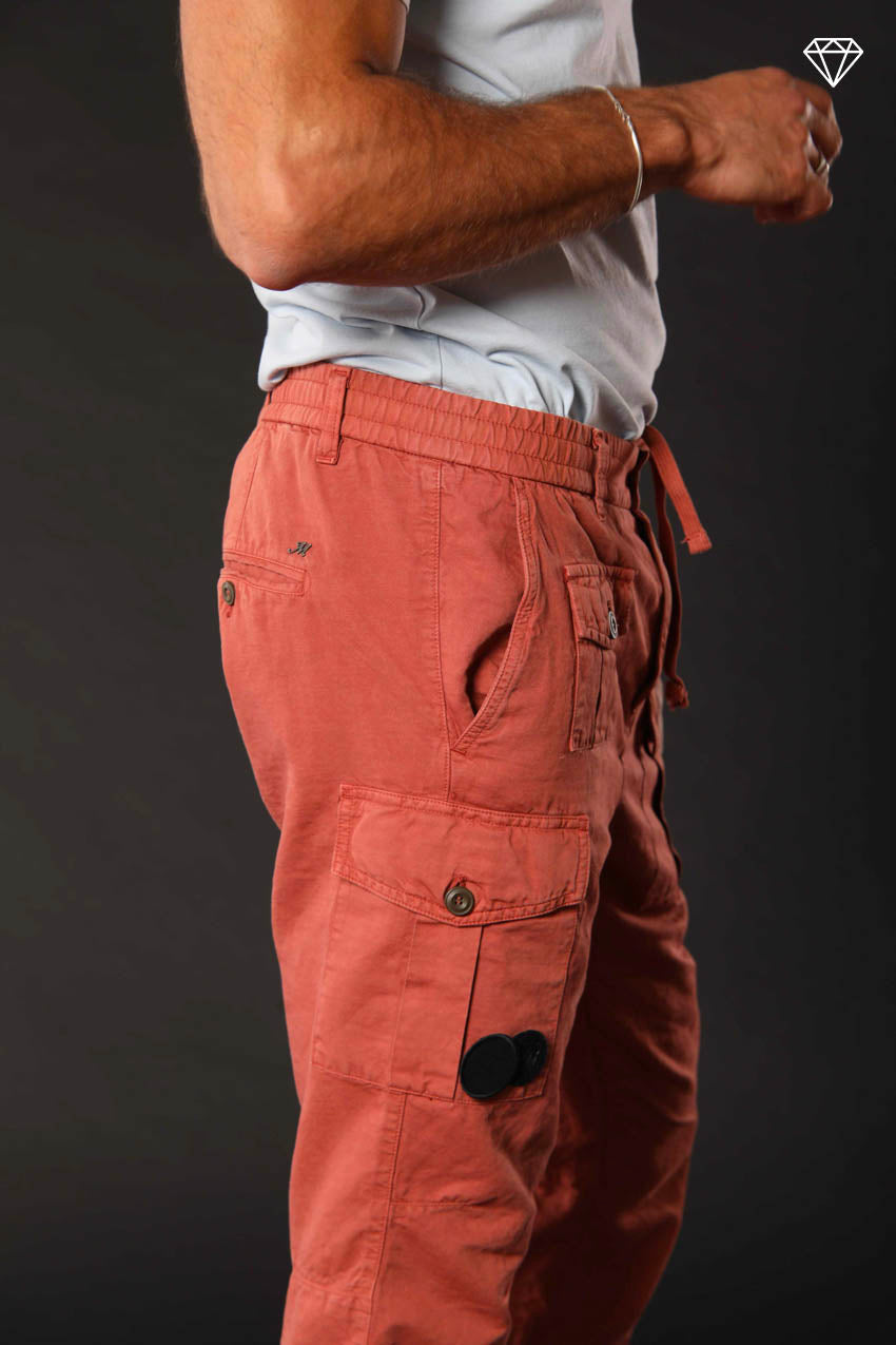 George Elax pantalon cargo homme brocken en coton et chanvre ltd coupe Carrot