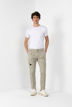 George Coolpocket pantalone cargo jogger uomo in gabardina stretch Logo Edition carrot fit ①