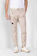 George Coolpocket pantalone cargo jogger uomo in gabardina stretch Logo Edition carrot fit ①