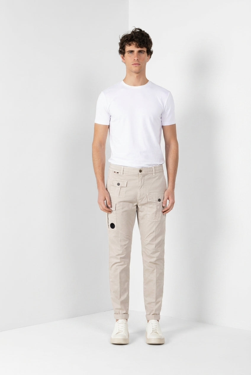George Coolpocket Hose Cargo Jogger Herren aus Stretch-Gabardine Logo Edition carrot fit ①