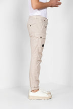 George Coolpocket pantalone cargo jogger uomo in gabardina stretch Logo Edition carrot fit ①