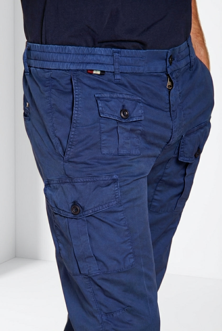 George Coolpocket pantalón cargo jogger hombre en gabardina stretch Logo Edition carrot fit ①