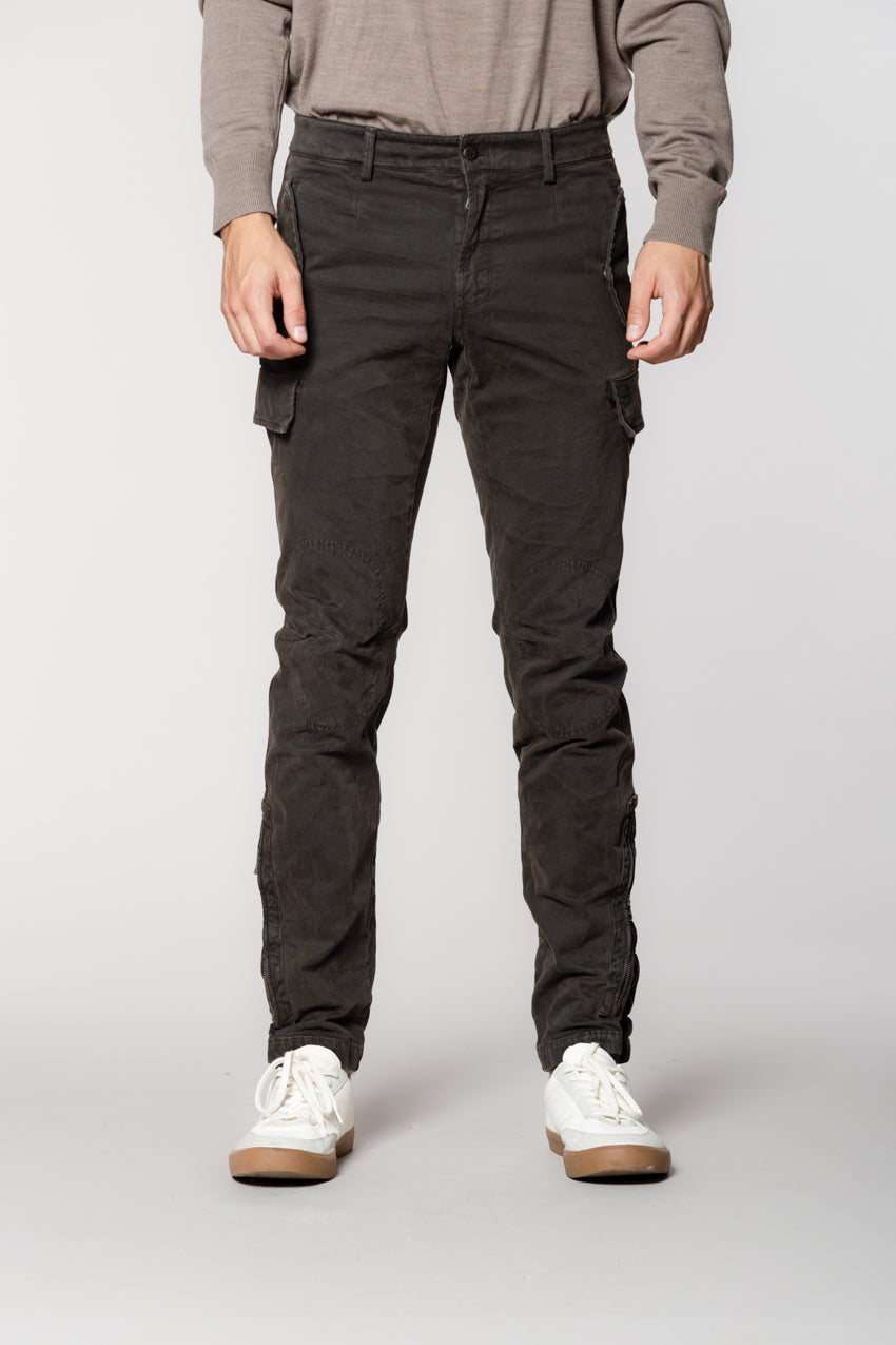 Bolivia  pantalone cargo uomo in gabardina regular fit