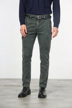 Bolivia pantalone cargo uomo in gabardina regular fit