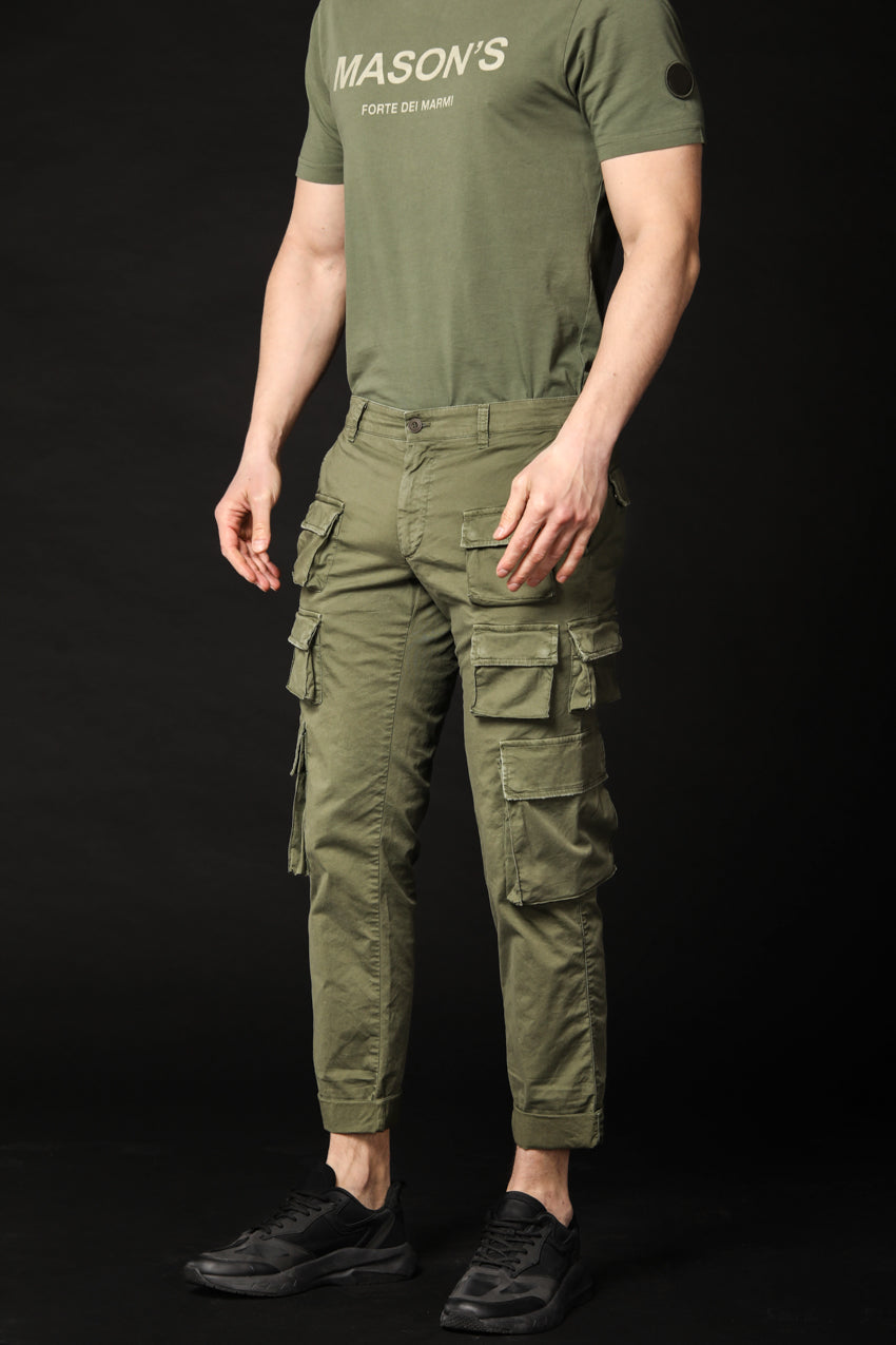 Image 2 de pantalon cargo pour homme modèle Caracas en vert, coupe régulière de Mason's