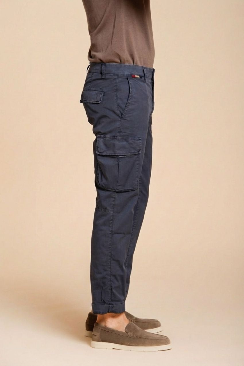 Chile pantalone cargo uomo in gabardina stretch regular fit