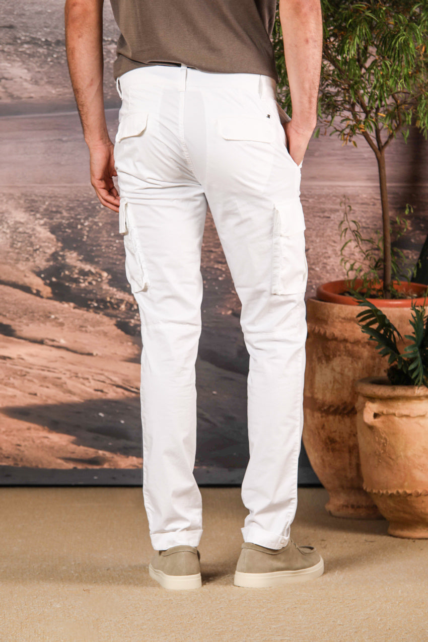 Immagine 4 di Chile pantalone cargo uomo in cotone pima regular fit colore bianco di Mason's