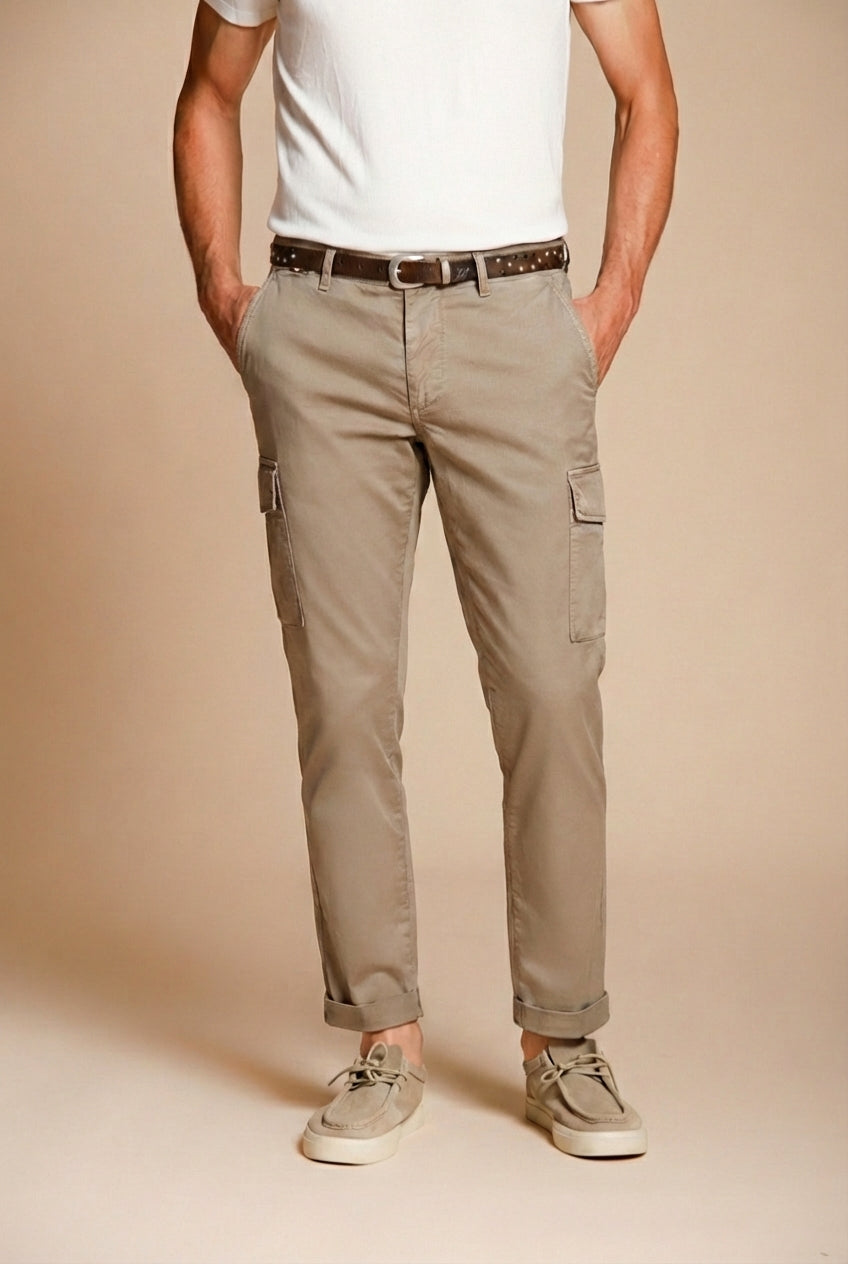 Chile pantalón cargo hombre en gabardina stretch regular fit
