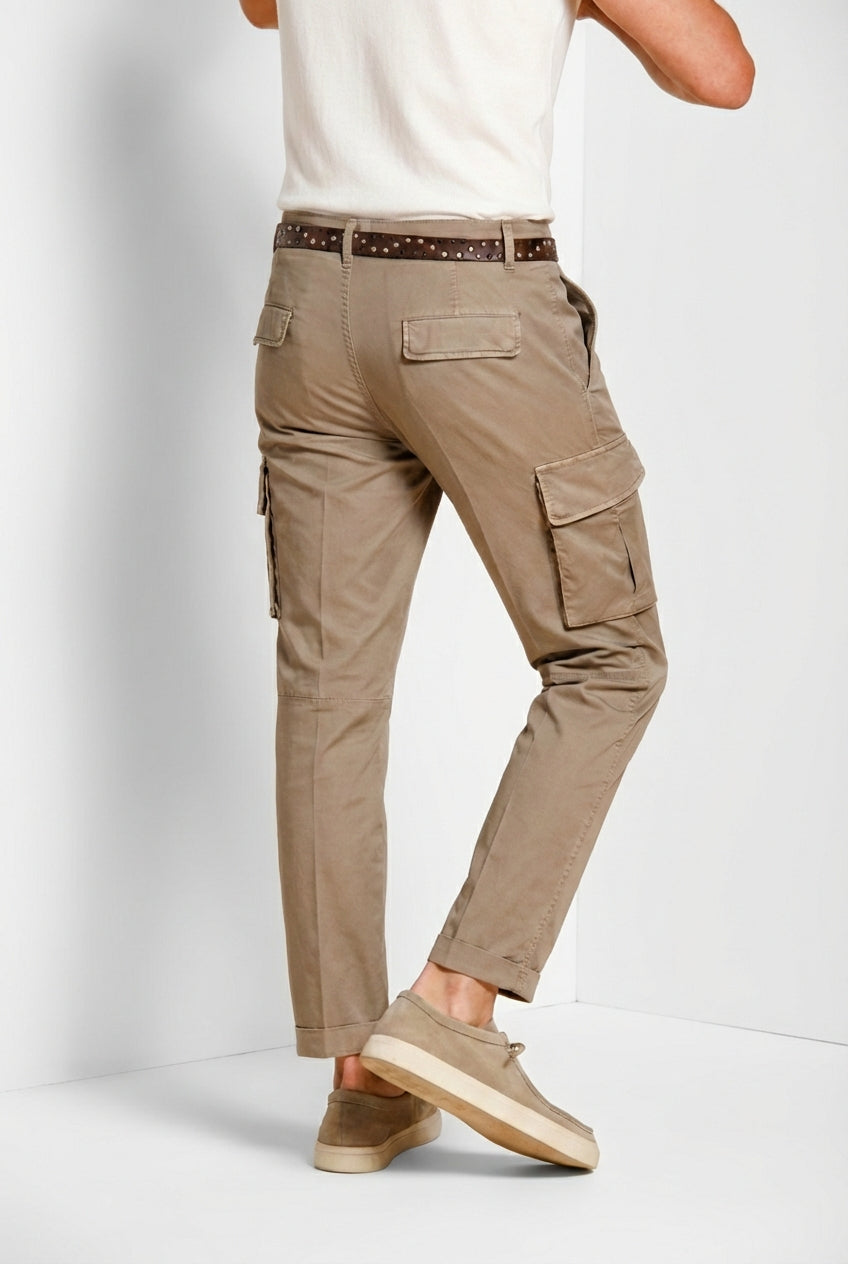 Chile pantalón cargo hombre en gabardina stretch regular fit