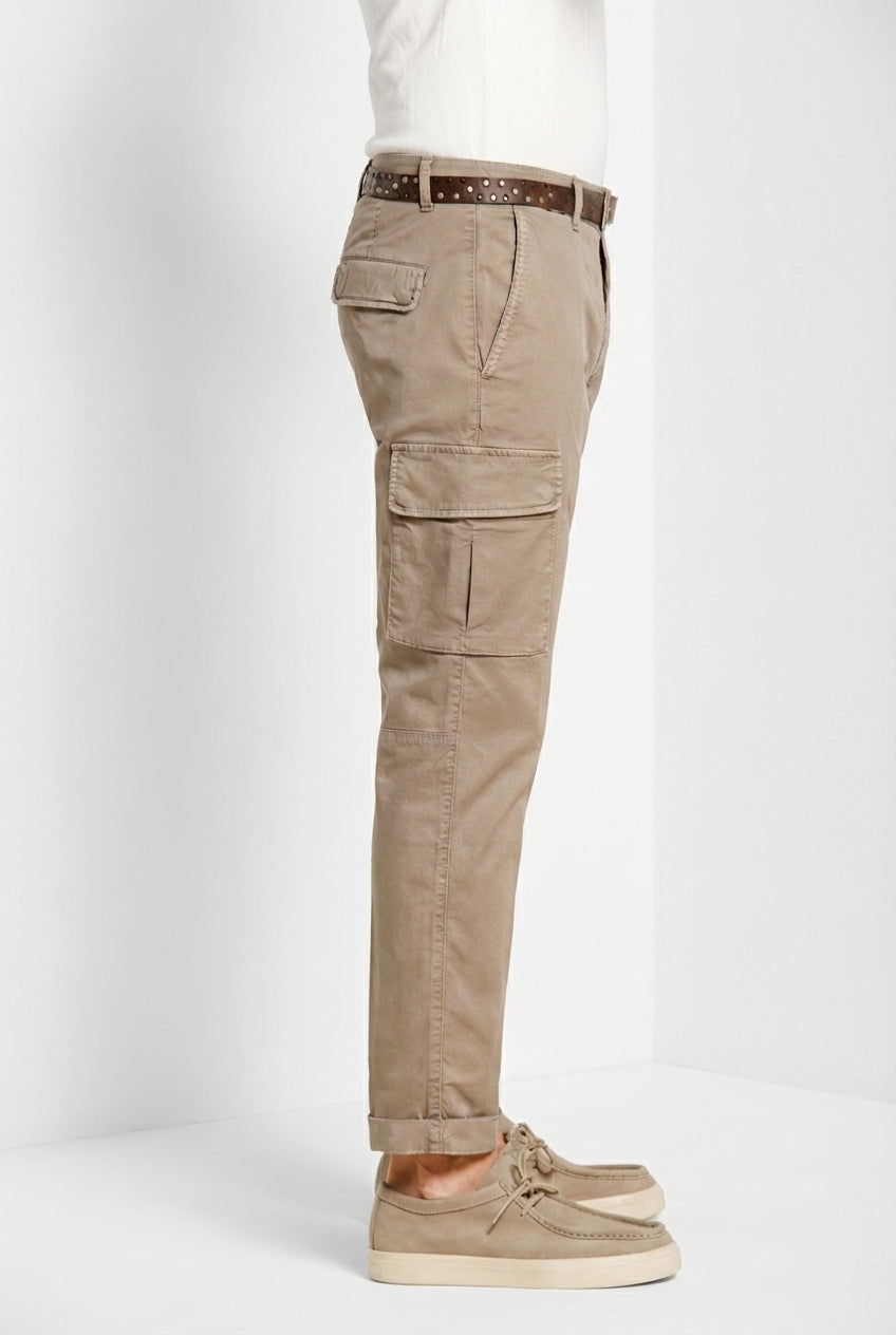 Chile pantalón cargo hombre en gabardina stretch regular fit
