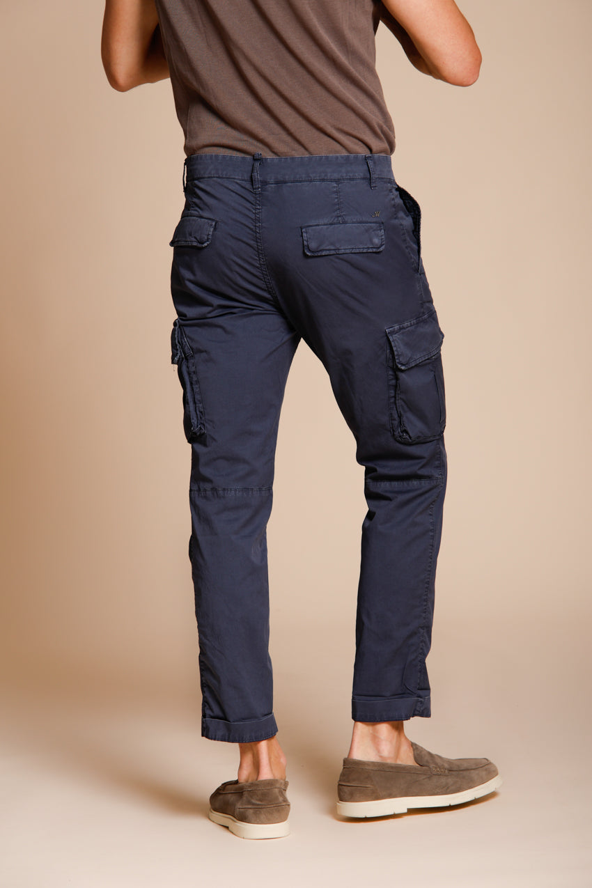 Chile pantalone cargo uomo in gabardina stretch regular fit
