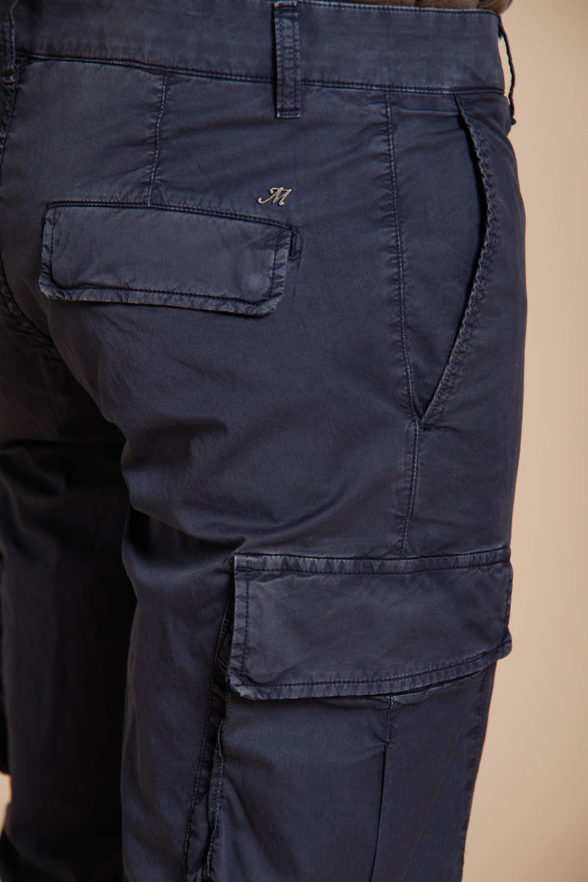 Chile pantalone cargo uomo in gabardina stretch regular fit