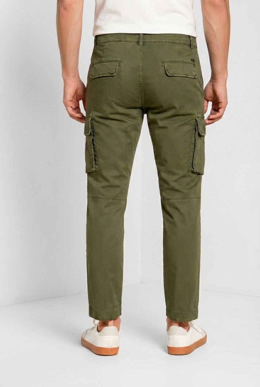Chile pantalone cargo uomo in gabardina stretch regular fit