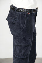 Chile pantalone cargo uomo in velluto a costa larga regular fit