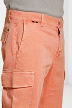 Chile delamere pantalone cargo uomo in twill lino e cotone regular fit