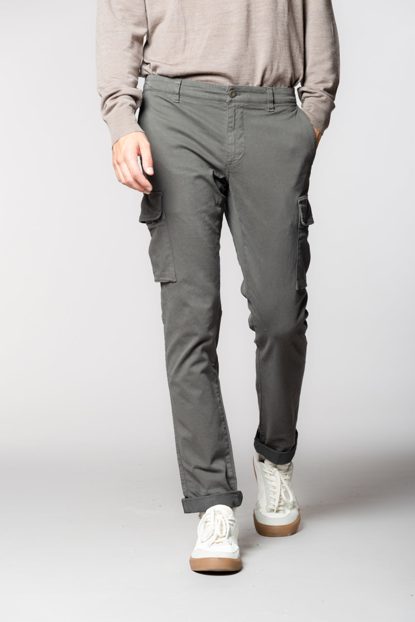 Chile pantalone cargo in gabardina stretch regular fit