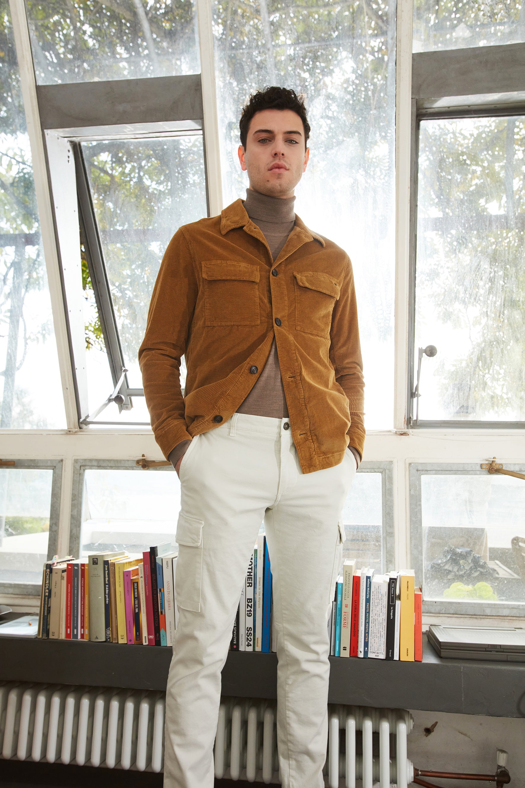 Chile pantalone cargo in gabardina stretch regular fit