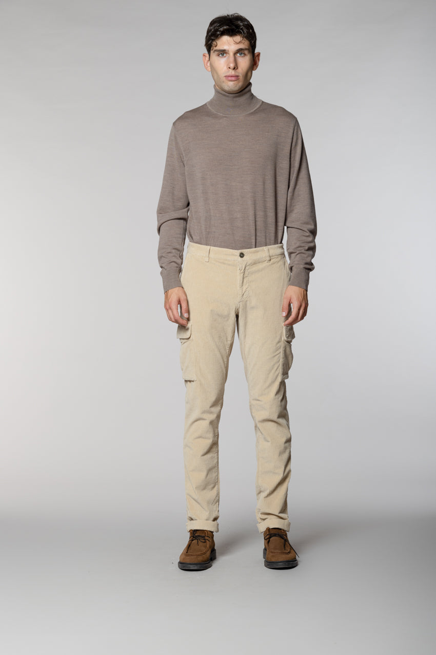 Chile pantalone cargo in velluto costa francia regular fit