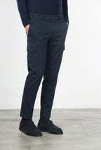 Chile men’s cargo pants in stretch cotton with diagonal weave, regular fit