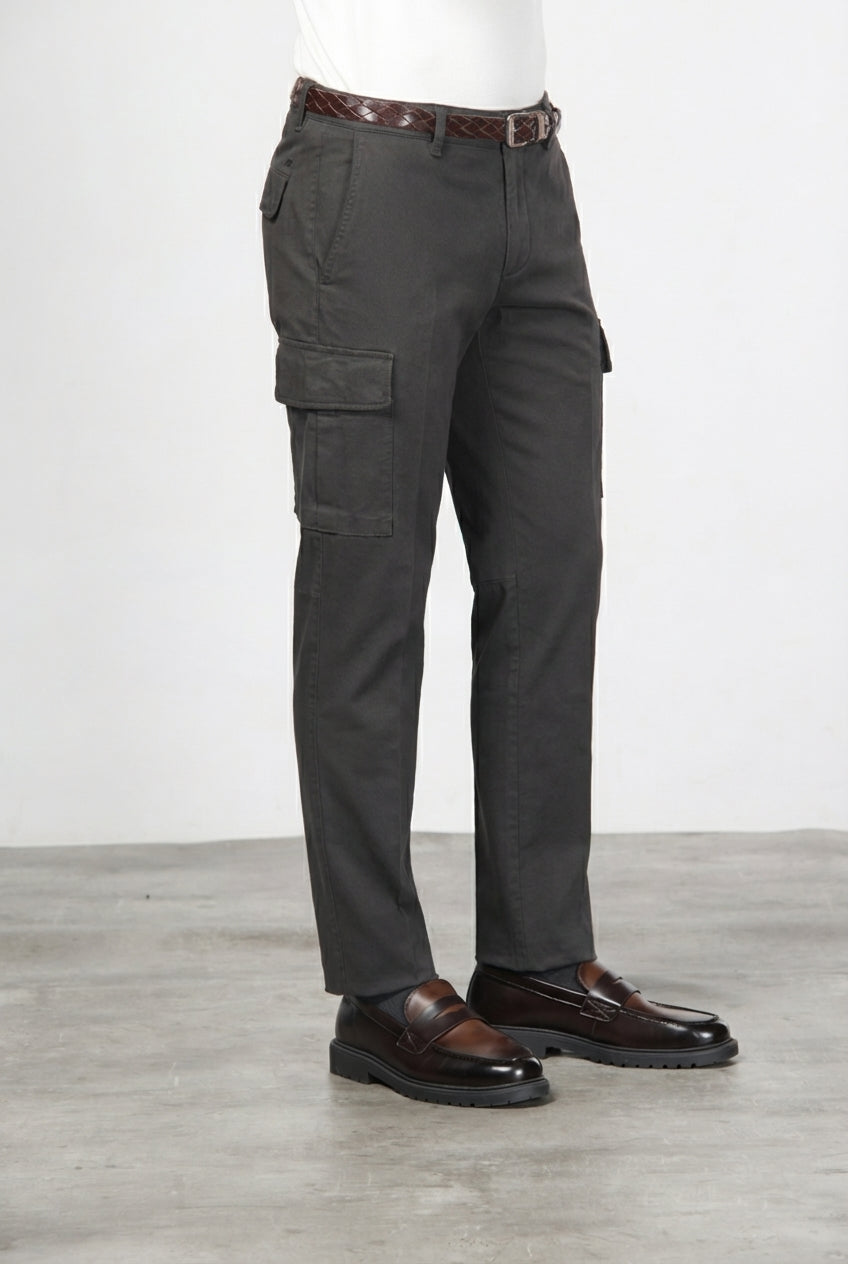 Chile Cargohose für Herren aus Stretch-Baumwolle mit Diagonalstruktur, Regular Fit
