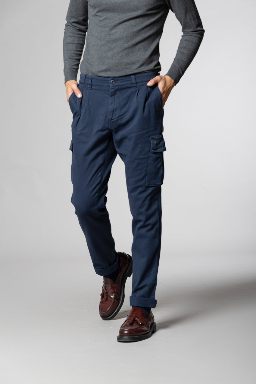 Chile 2 Pinces pantalone cargo in bull regular fit