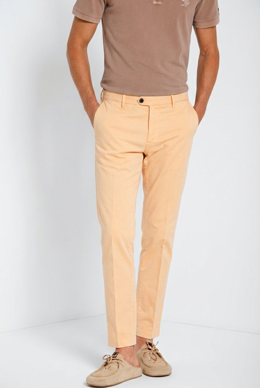 New York Delamere Hose Chino Herren aus leicht Stretch Twill regular fit