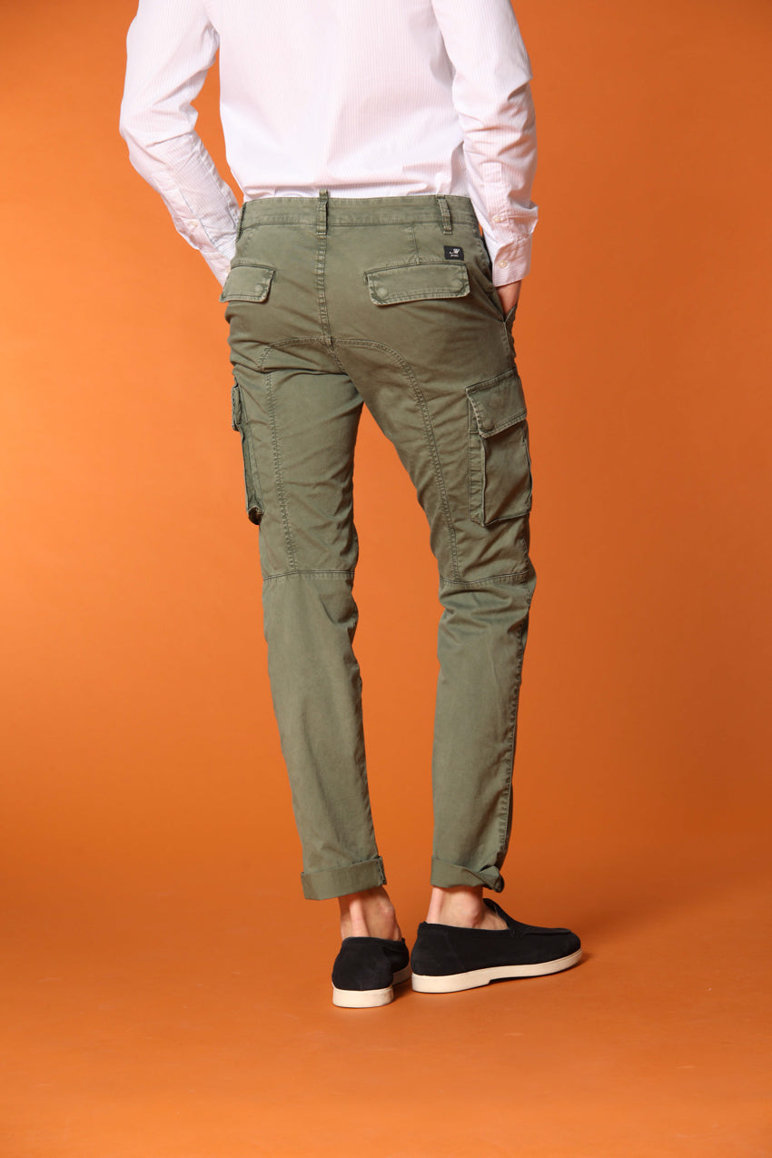 Chile Men's cargo pants in lightweight pima cotton twill  special washing  Extra-Slim Fit