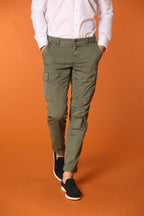 Chile Men's cargo pants in lightweight pima cotton twill  special washing  Extra-Slim Fit