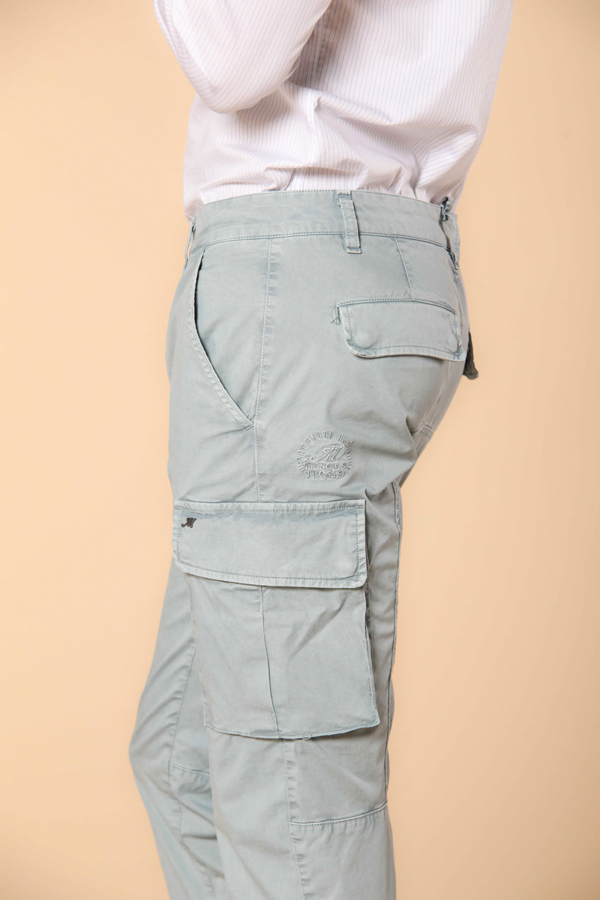 Chile men's Cargo Pants in lightweight Pima cotton twill special washing  Extra-Slim Fit