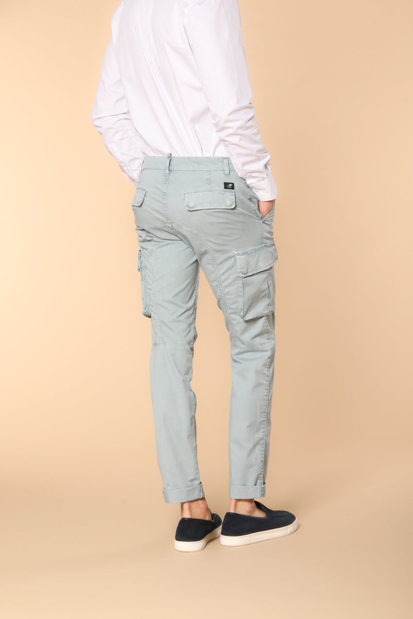 Chile men's Cargo Pants in lightweight Pima cotton twill special washing  Extra-Slim Fit