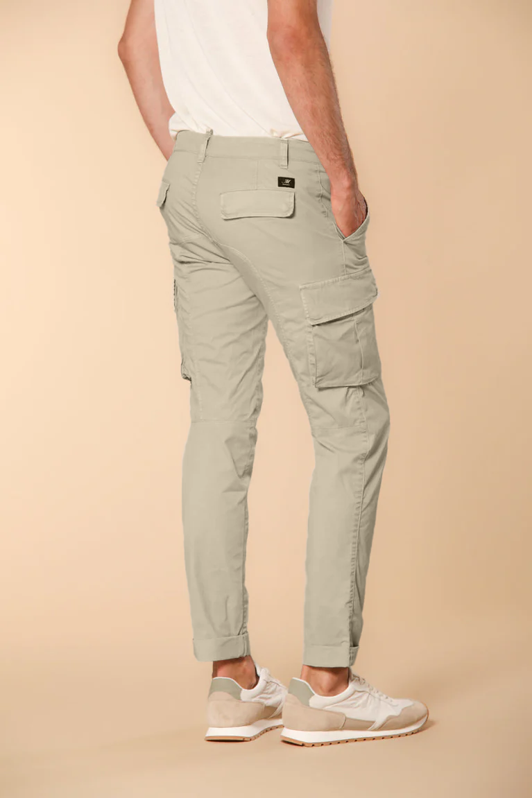Chile pantalón cargo hombre en sarga de algodón pima ligero special washing  Extra slim fit 