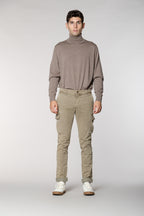 Chile pantalone cargo uomo in gabardina con special washing extra slim fit