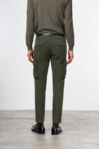 Chile men’s cargo pants in stretch gabardine extra slim fit ①