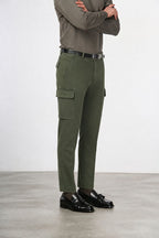 Chile men’s cargo pants in stretch gabardine extra slim fit ①