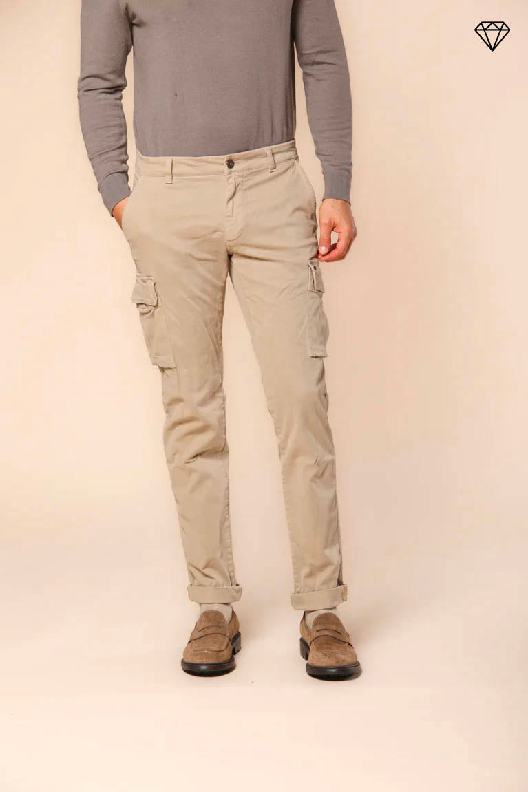 Chile pantalón cargo hombre en gabardina ajuste extra slim ①