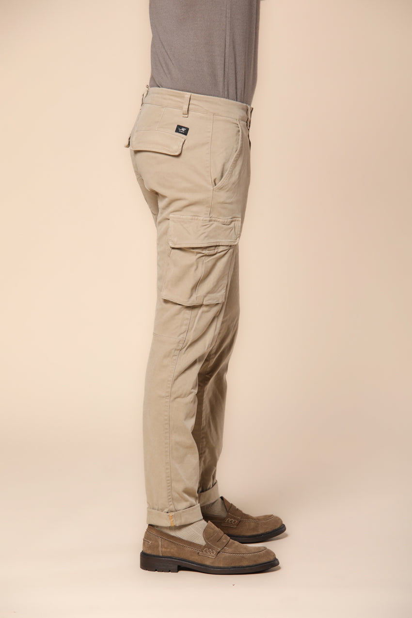 Chile pantalone cargo uomo in gabardina extra slim fit ①