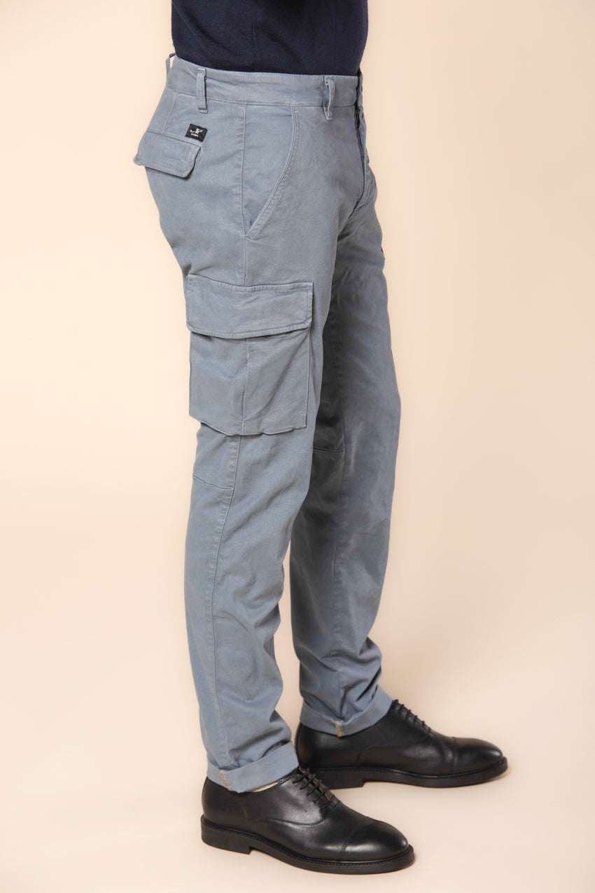 Chile pantalone cargo uomo in gabardina extra slim fit ①