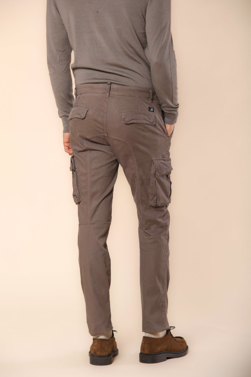 Chile pantalone cargo uomo in gabardina extra slim fit ①