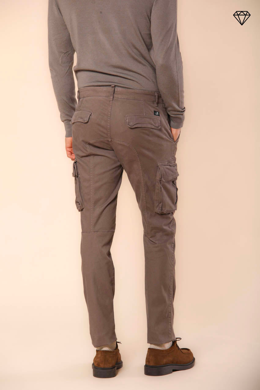 Chile pantalone cargo uomo in gabardina extra slim fit ①