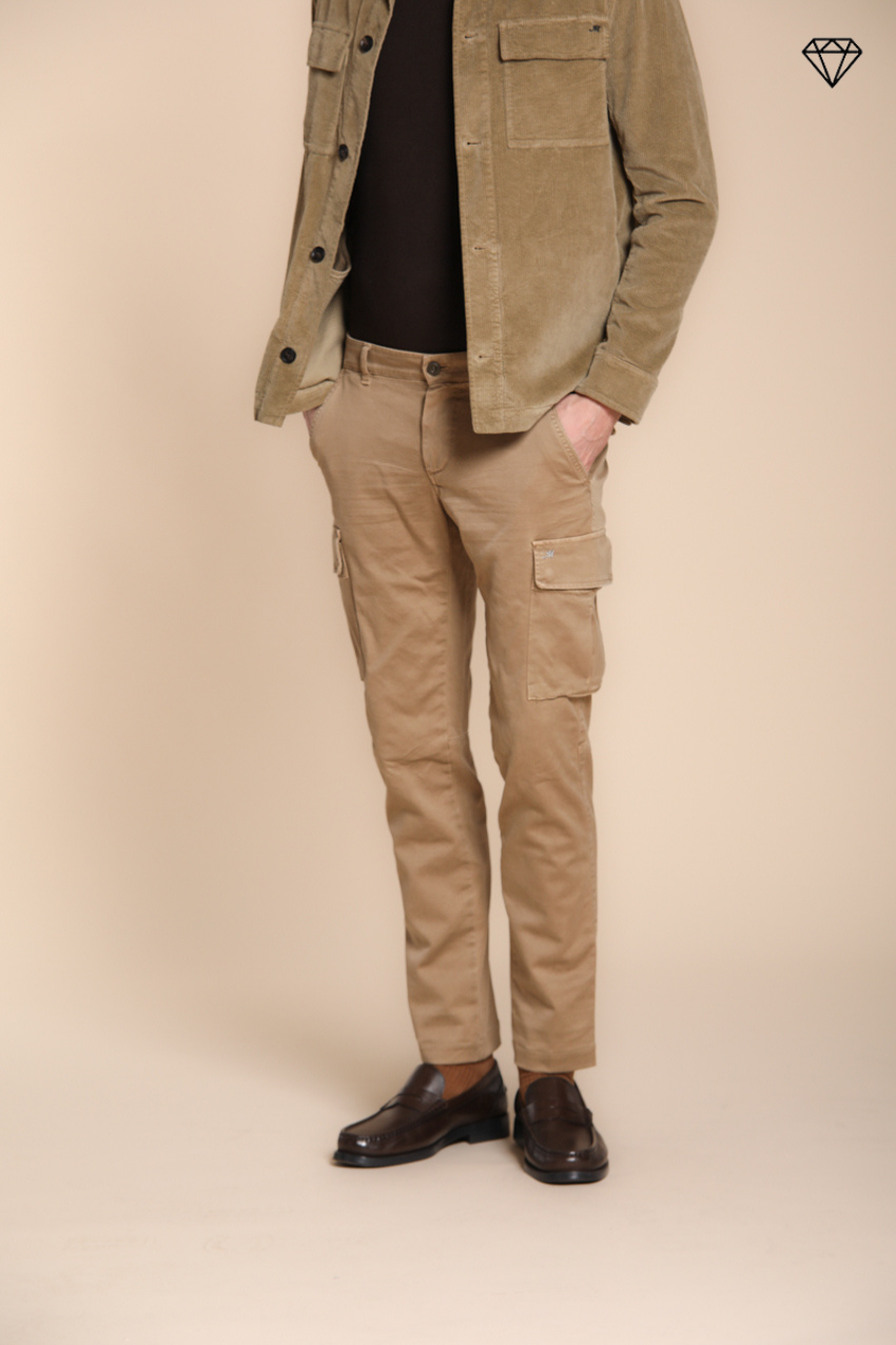 Chile pantalon cargo homme en gabardine extra slim fit ①