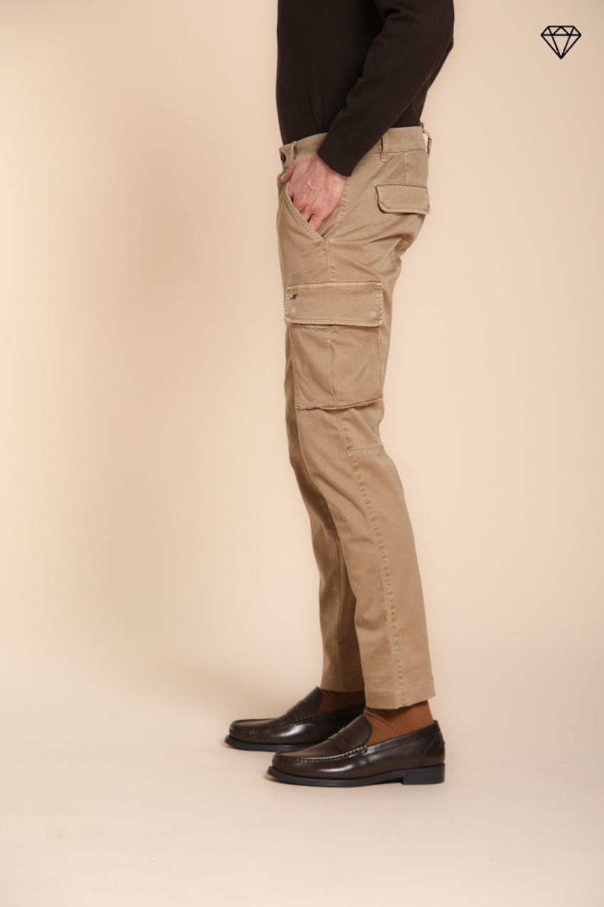 Chile pantalon cargo homme en gabardine extra slim fit ①