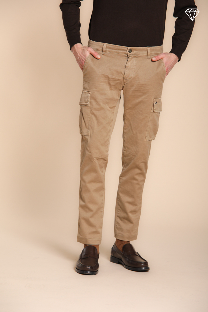 Chile pantalon cargo homme en gabardine extra slim fit ①