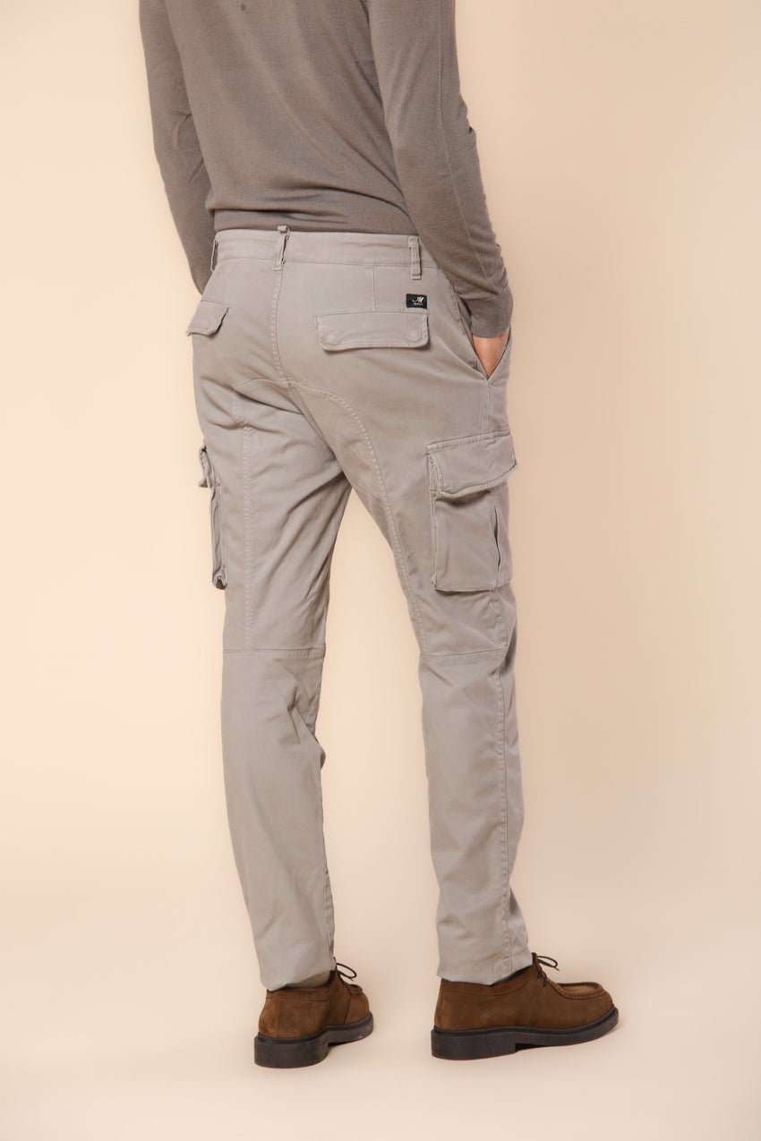 Chile pantalone cargo uomo in gabardina extra slim fit ①