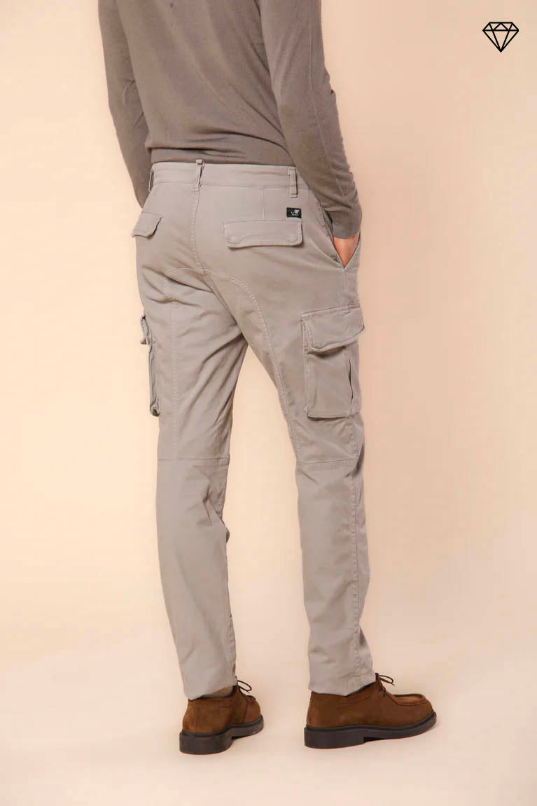 Chile pantalone cargo uomo in gabardina extra slim fit ①