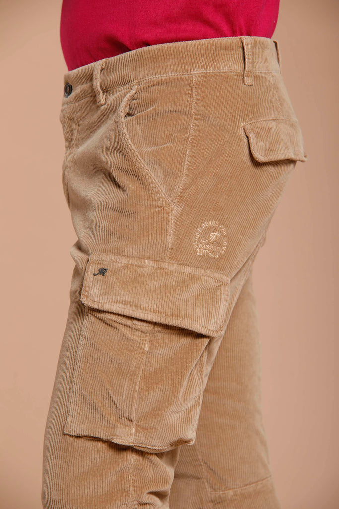 Chile Pantalone cargo uomo in velluto 500 righe extra slim