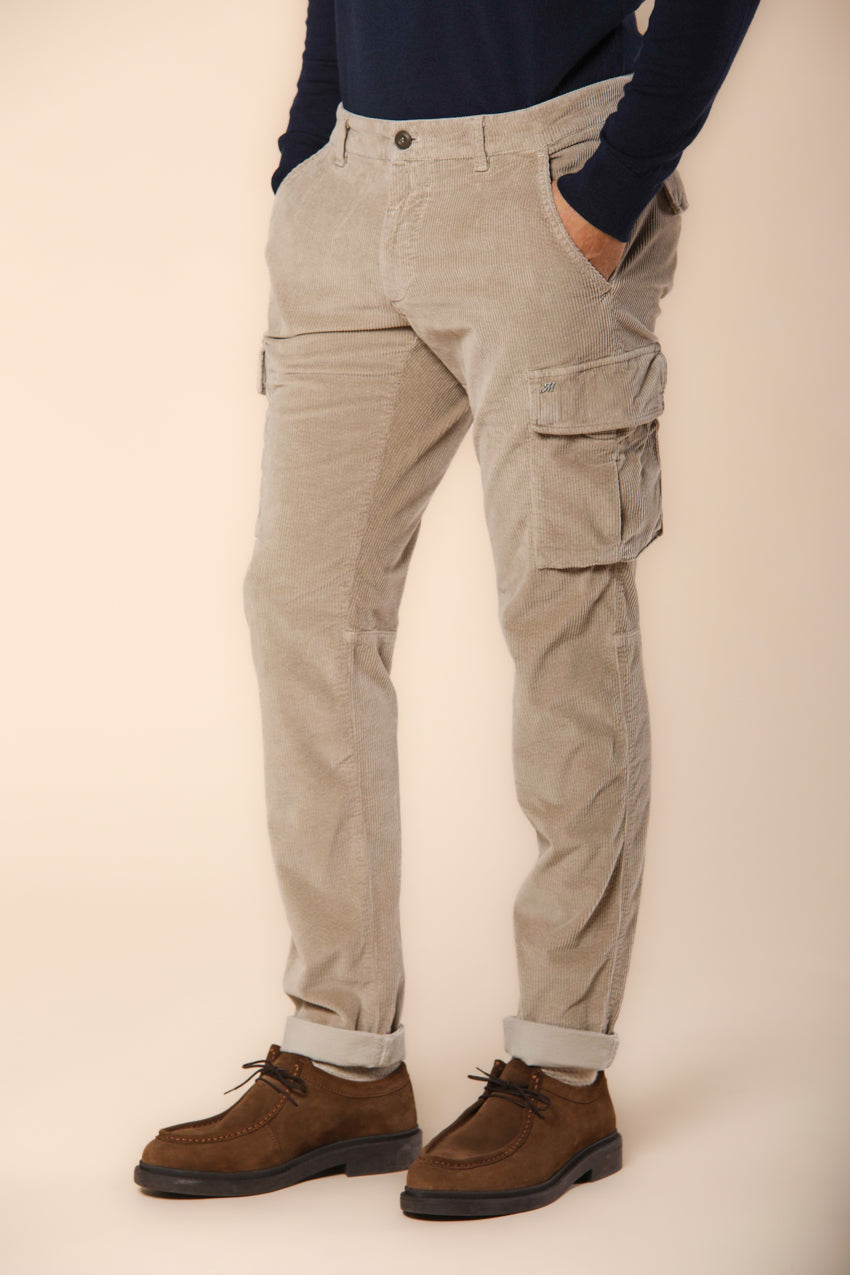 Chile Herren Cargohose aus Samt 500 streifen extra slim Fit