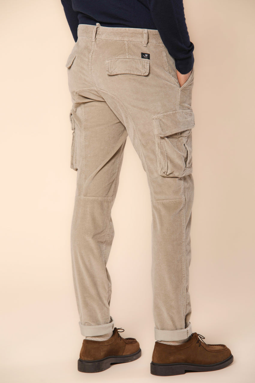 Chile pantalon cargo homme en velours 500 rayues coupe extra slim