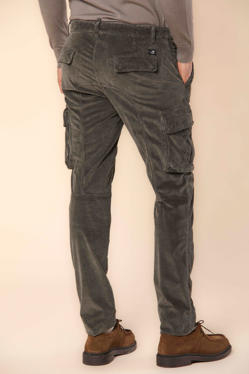 Chile pantalón cargo hombre en pana 500 rayas ajuste extra slim